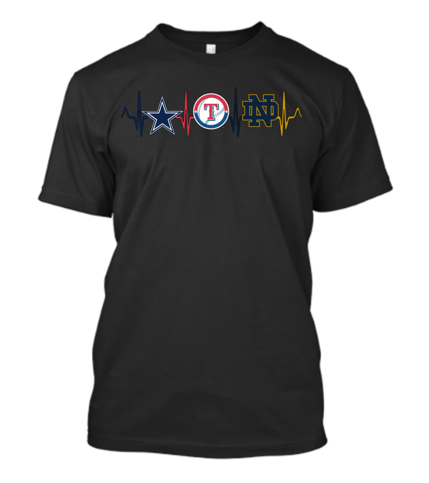 Cowboys Rangers Ndfi Heartbeat Line T-Shirt