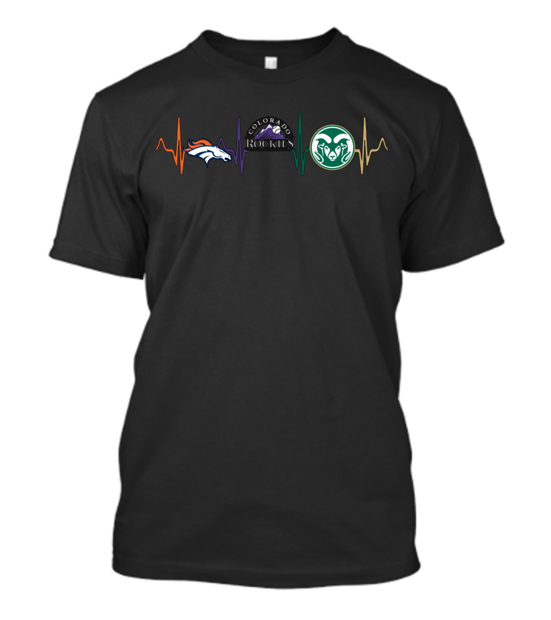 Colorado Broncos Rockies Rams Love Csr T-Shirt