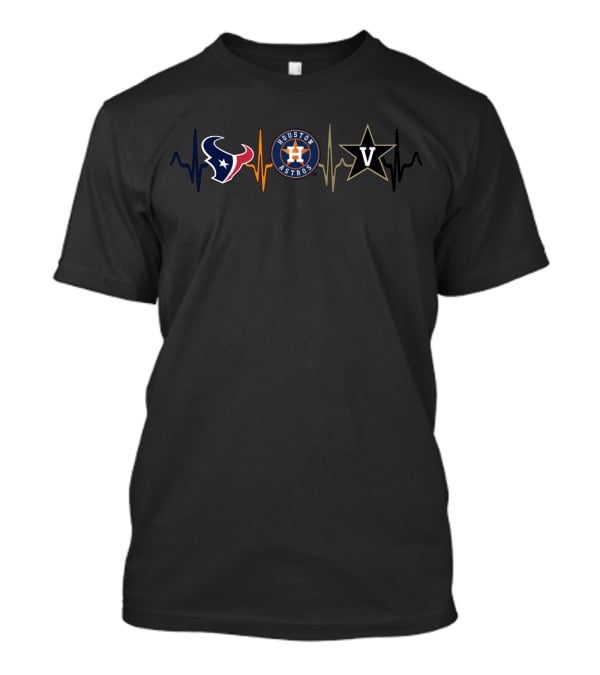 Texans Astros Vanderbilt Heartbeat T-Shirt