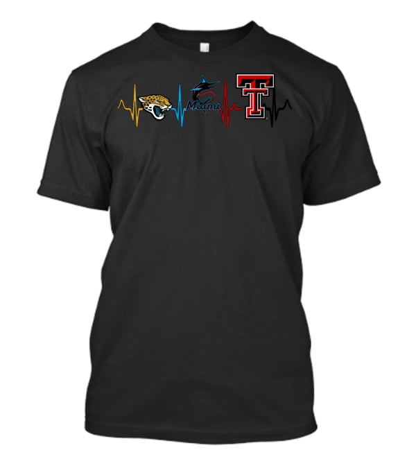 Love Jaguars Miami Marlins Texas Tech Trr T-Shirt