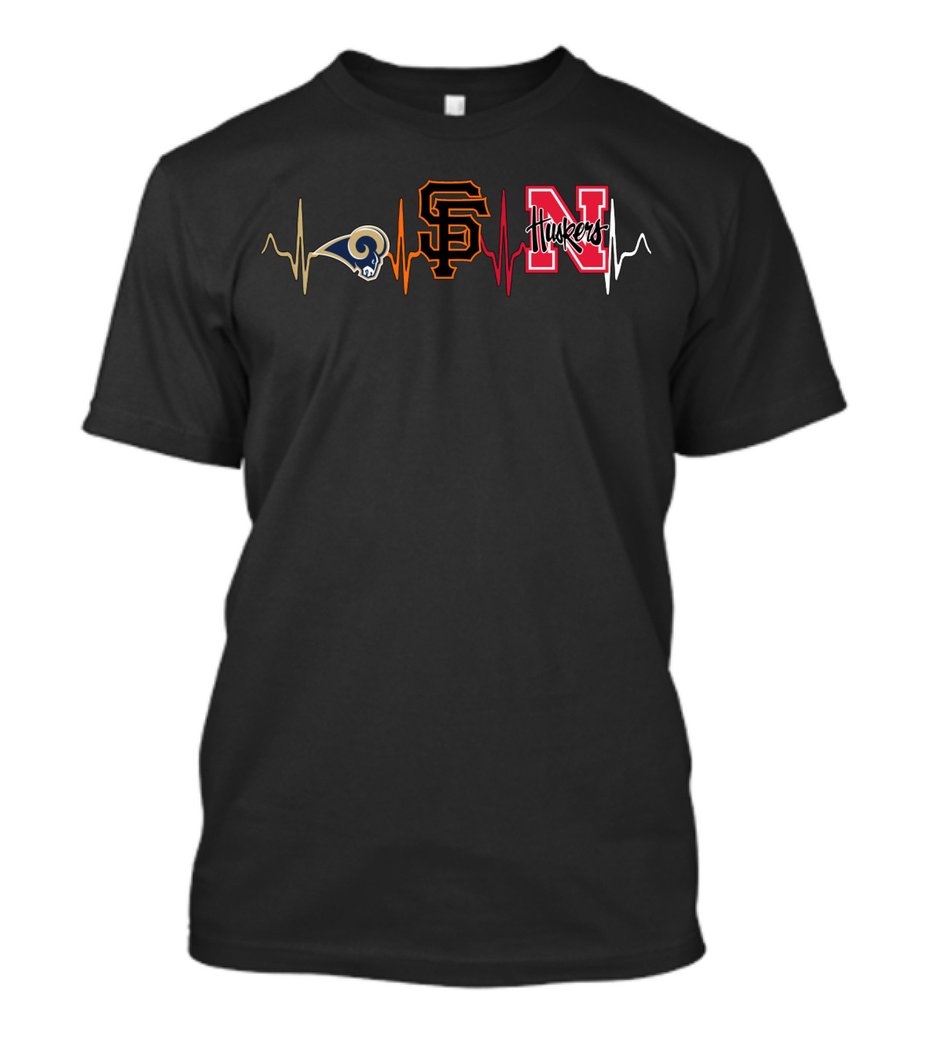 Love Rams San Francisco Giants With Nebraska Huskers T-Shirt