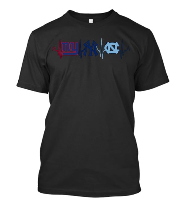 New York Giants Yankees Unc Life Line T-Shirt