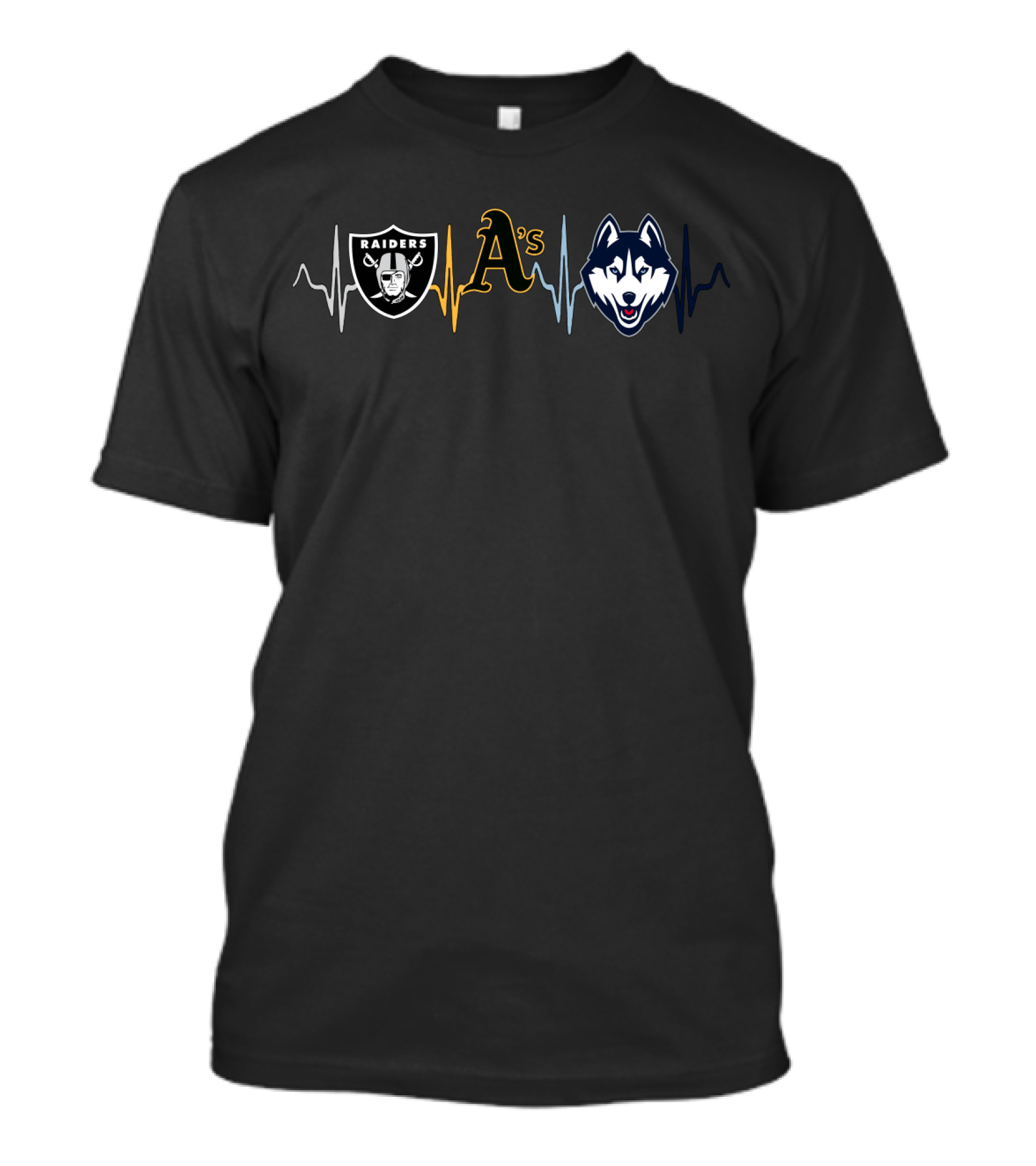 Raiders Athletics Huskies Heartbeat T-Shirt