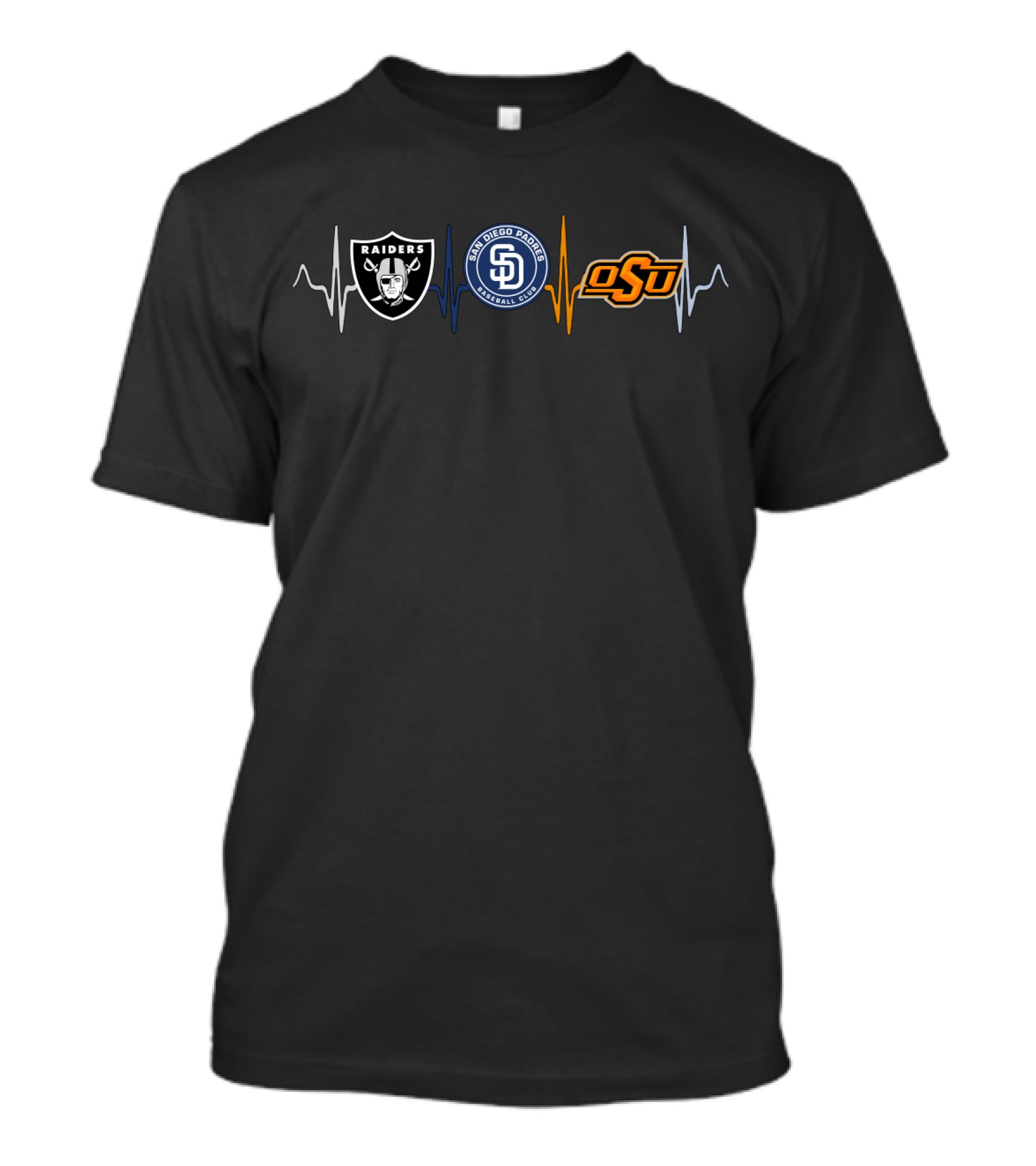 Raiders Padres Osu Heartbeat T-Shirt