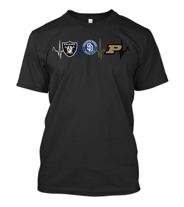 Raiders Padres Purdue Heartbeat T-Shirt