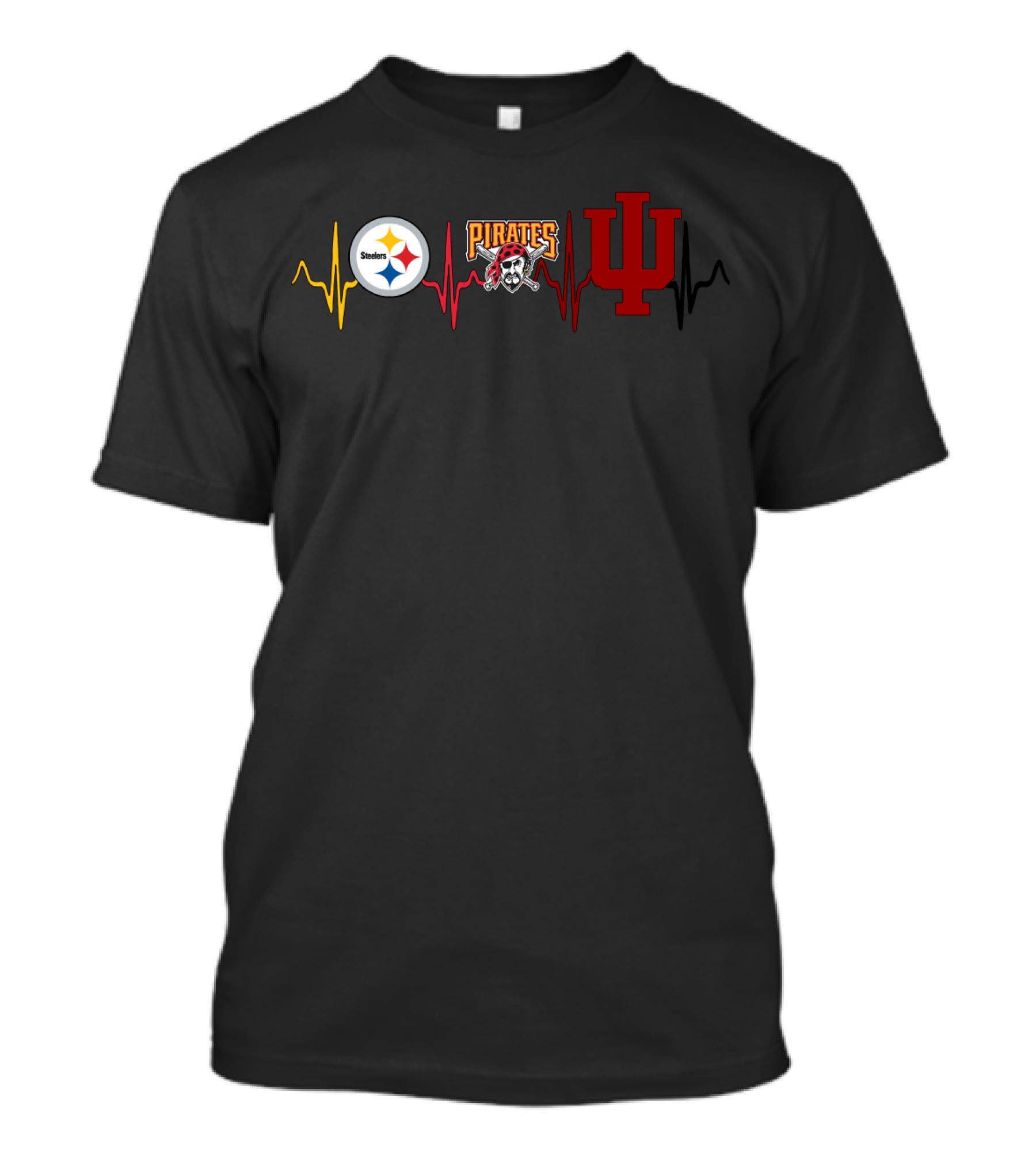 Steelers Pirates Iu Heartbeat T-Shirt