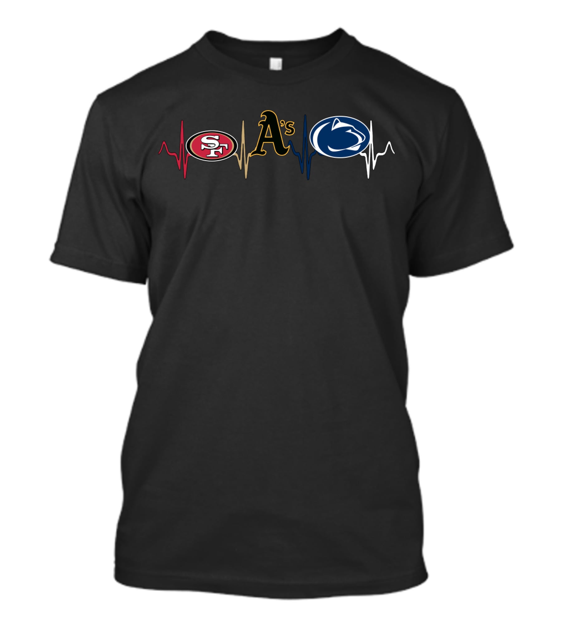 49ers A's Penn State Heartbeat Athletics T-Shirt