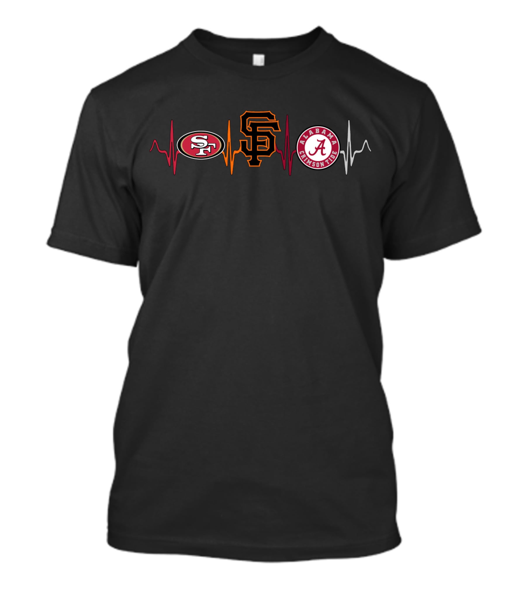 Love 49ers Giants Alabama With Act T-Shirt