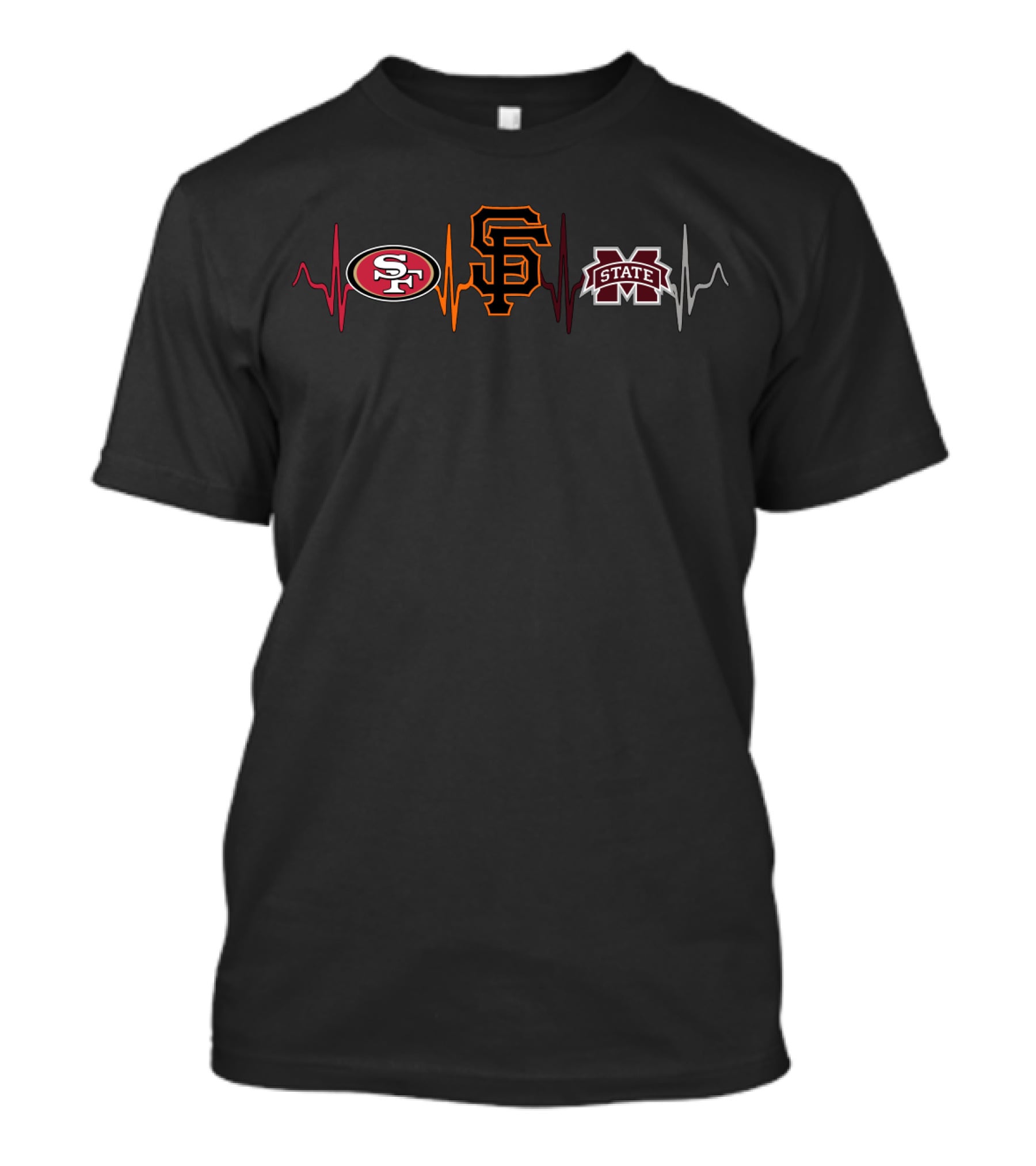 Love San Francisco 49ers Giants Mississippi State Bulldogs T-Shirt