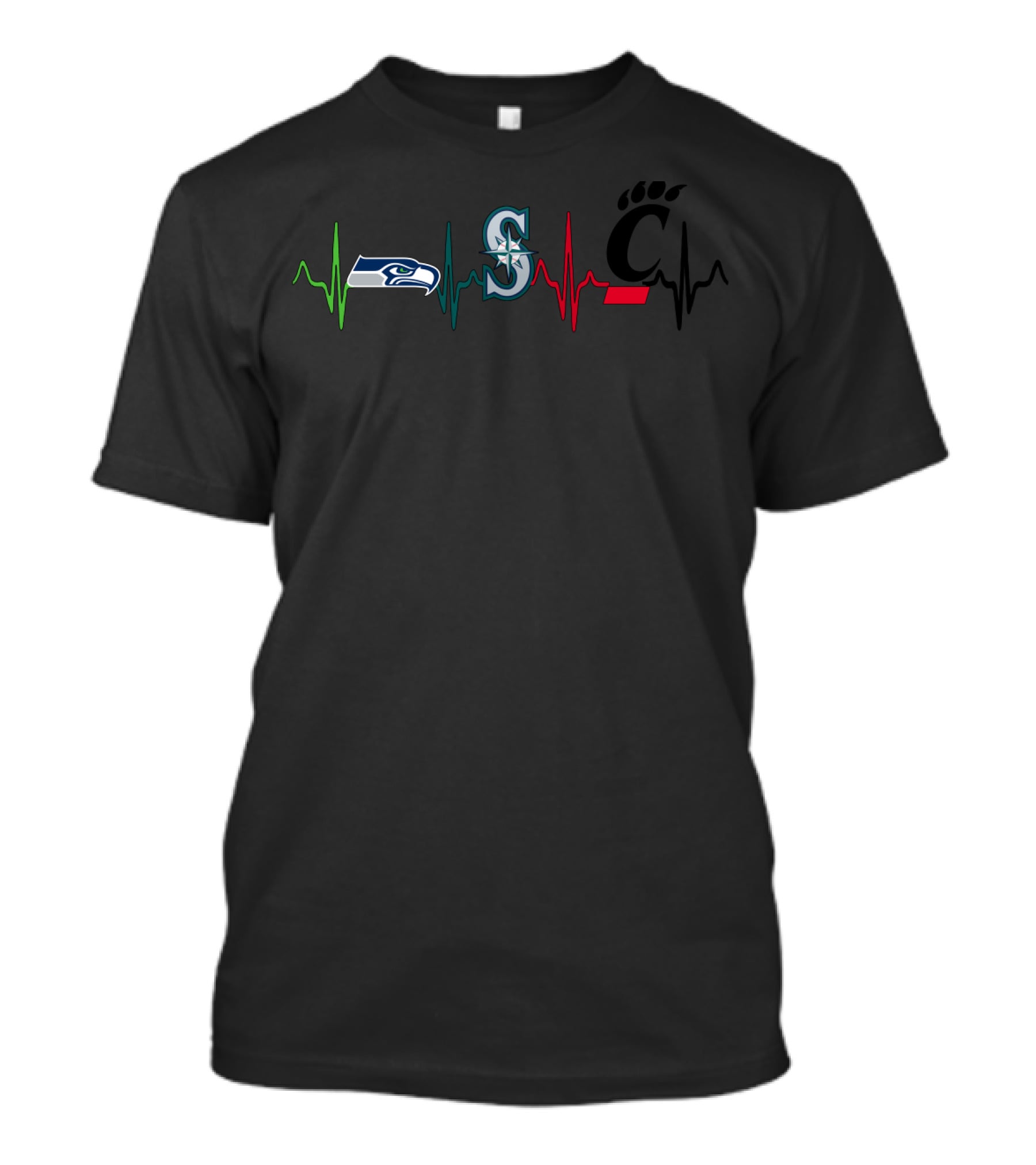 Love Seattle Seahawks Mariners Cincinnati Bearcats T-Shirt