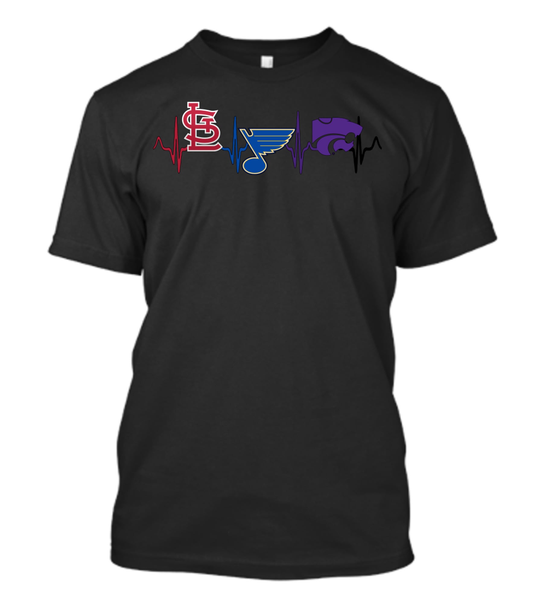 Stcardinals Blues Ksw Heartbeat Icon Trio T-Shirt