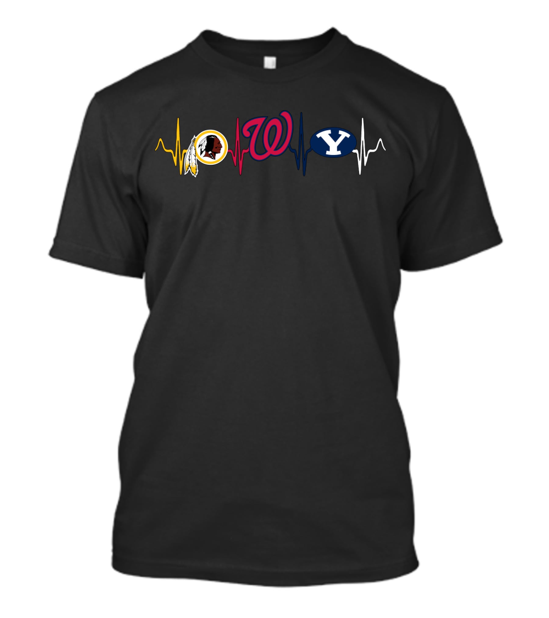 Redskins Nationals Byu Heartbeat T-Shirt