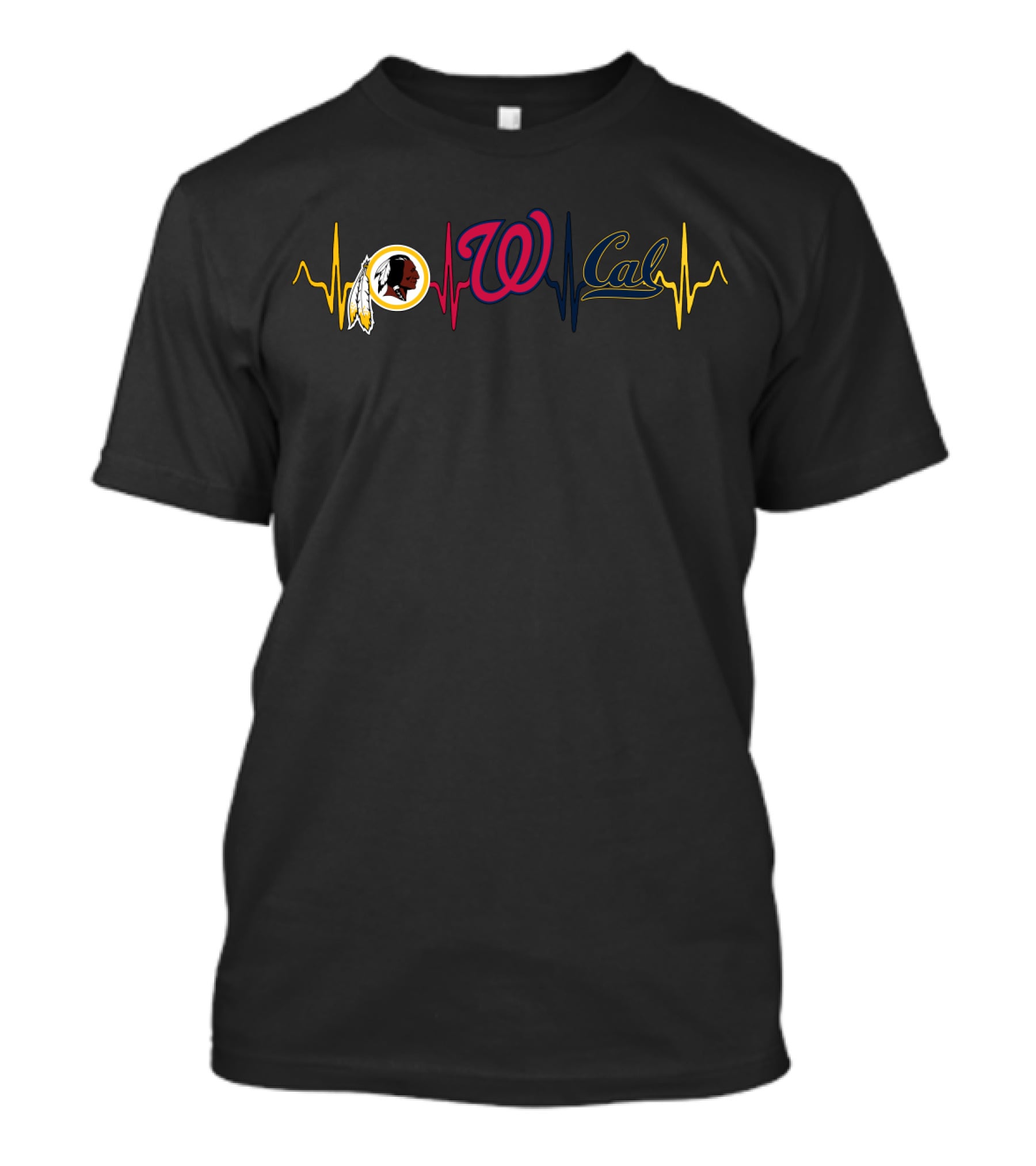 Redskins Nationals Cal Heartbeat T-Shirt