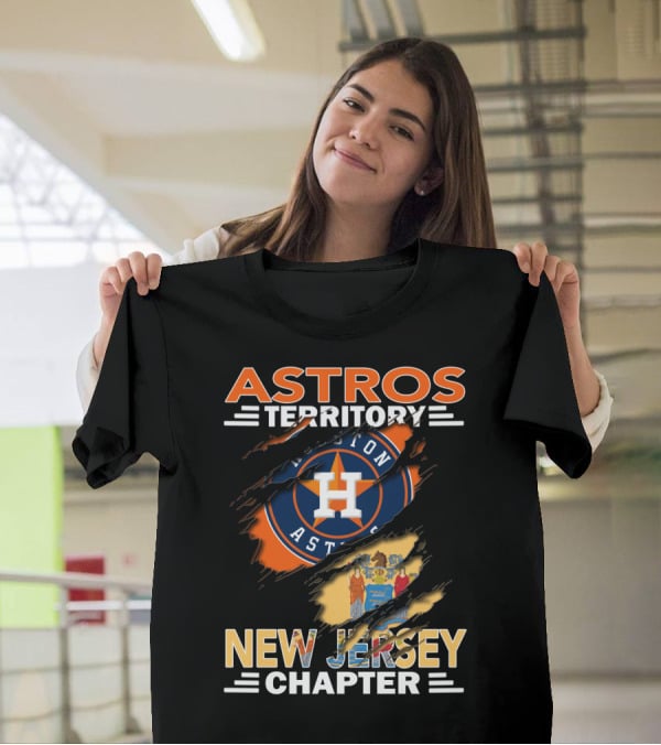 Astros Territory New Jersey Chapter Houston Logo And State Emblem T-Shirt