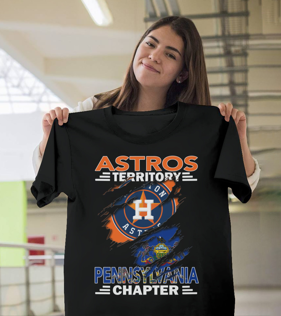 Astros Territory Houston Logo Pennsylvania Chapter Flag T-Shirt