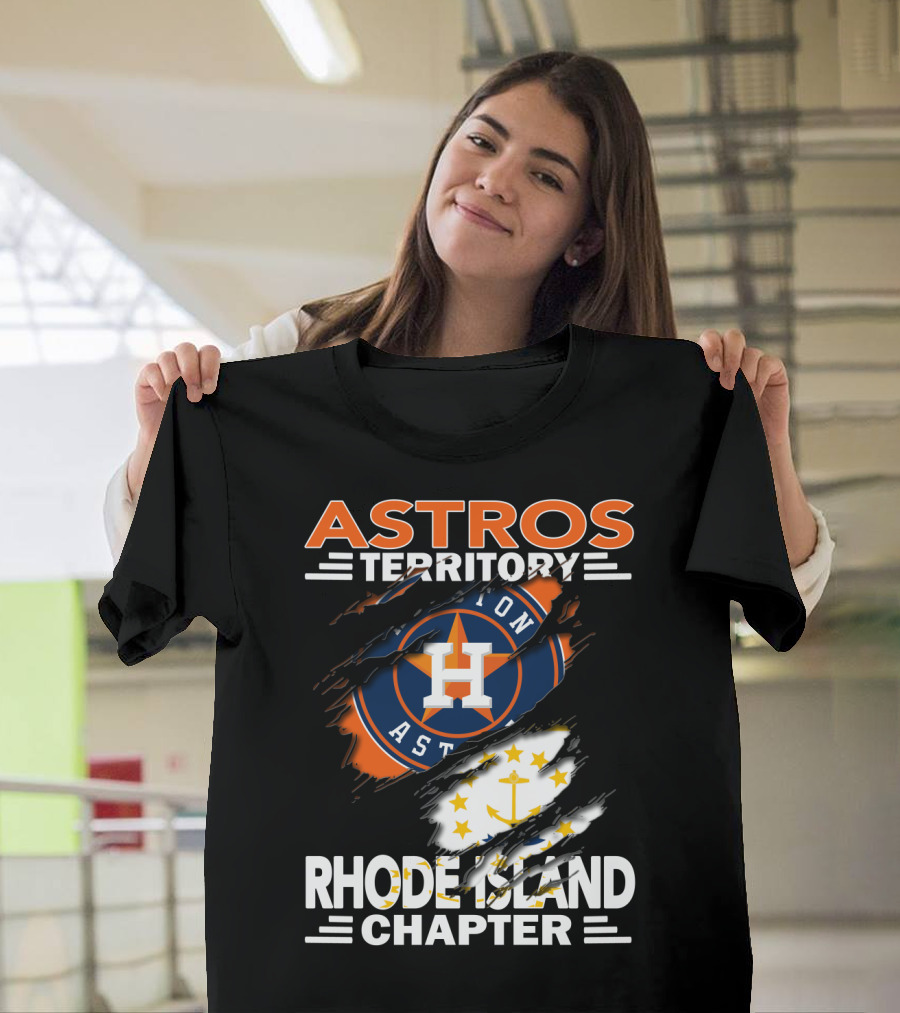 Astros Territory Rhode Island Chapter Houston Baseball Logo Fan Emblem T-Shirt