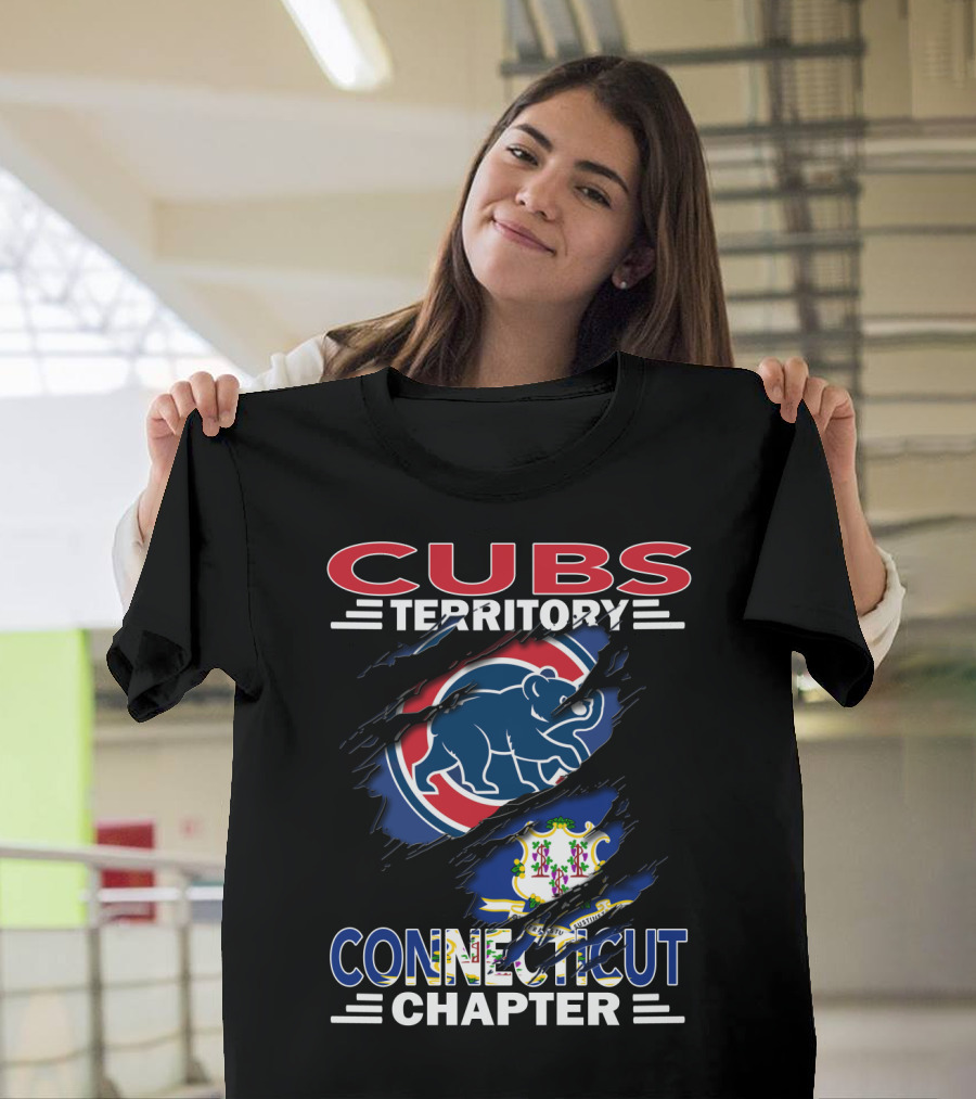 Cubs Territory Connecticut Chapter Connecticut State Flag And Cubs T-Shirt