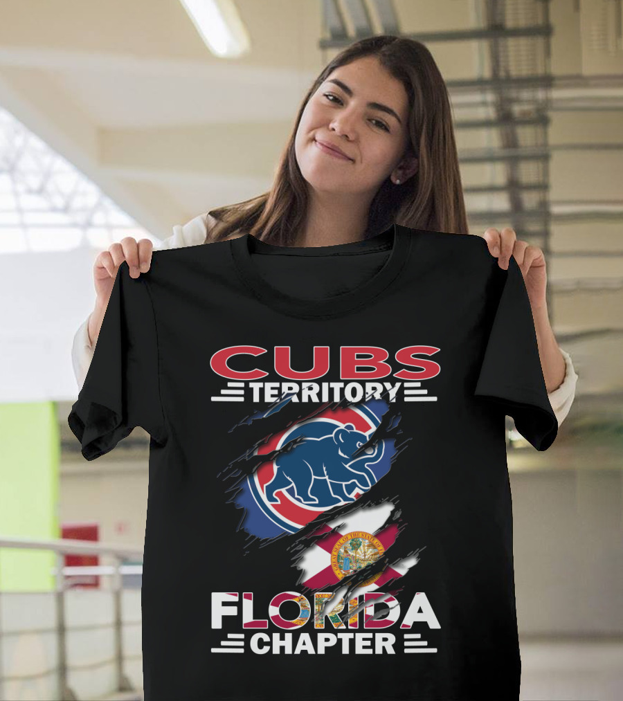 Cubs Territory Florida Chapter With Iconic Bear Logo and Florida State Flag Elements T-Shirt