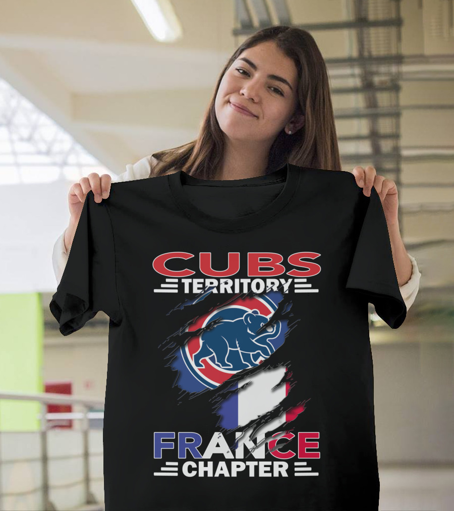 Cubs Territory France Chapter Logo with French Flag and Cubs Emblem T-Shirt