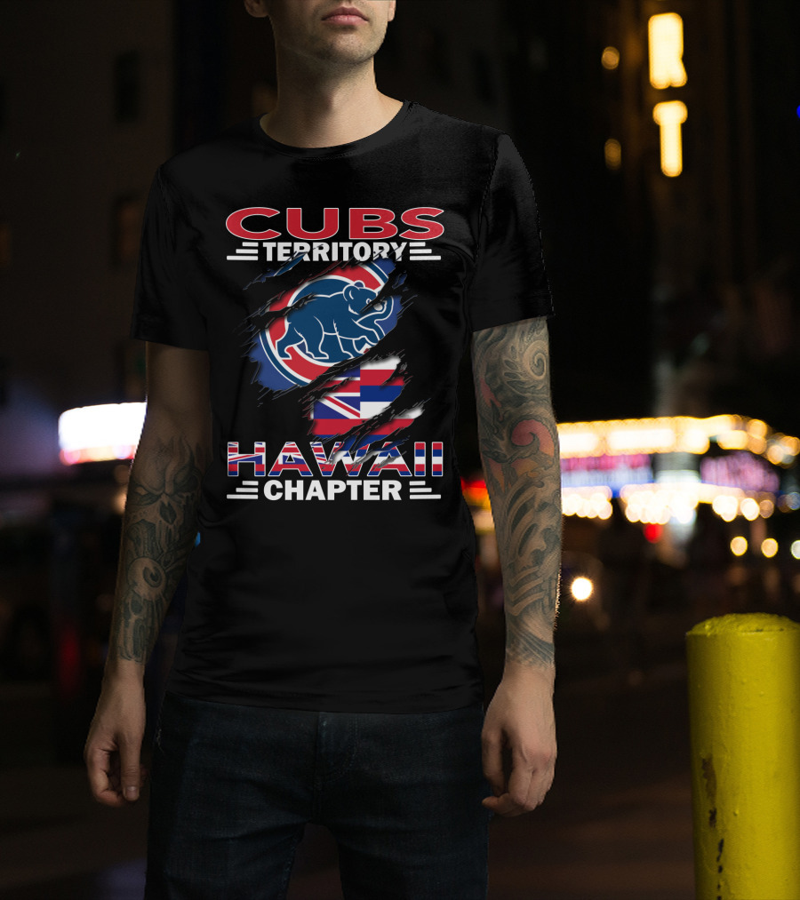 Cubs Territory Hawaii Chapter Blue Bear Logo With Union Jack Elements T-Shirt