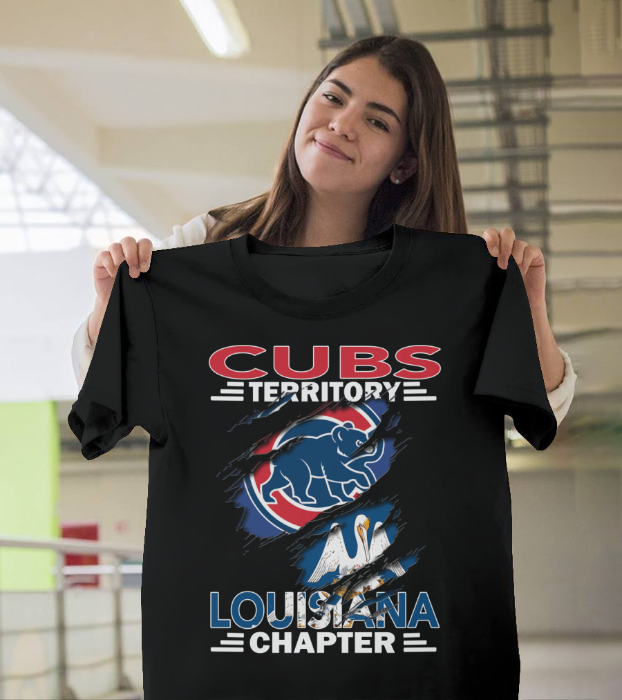 Cubs Territory Louisiana Chapter Pelican Logo And Bear T-Shirt