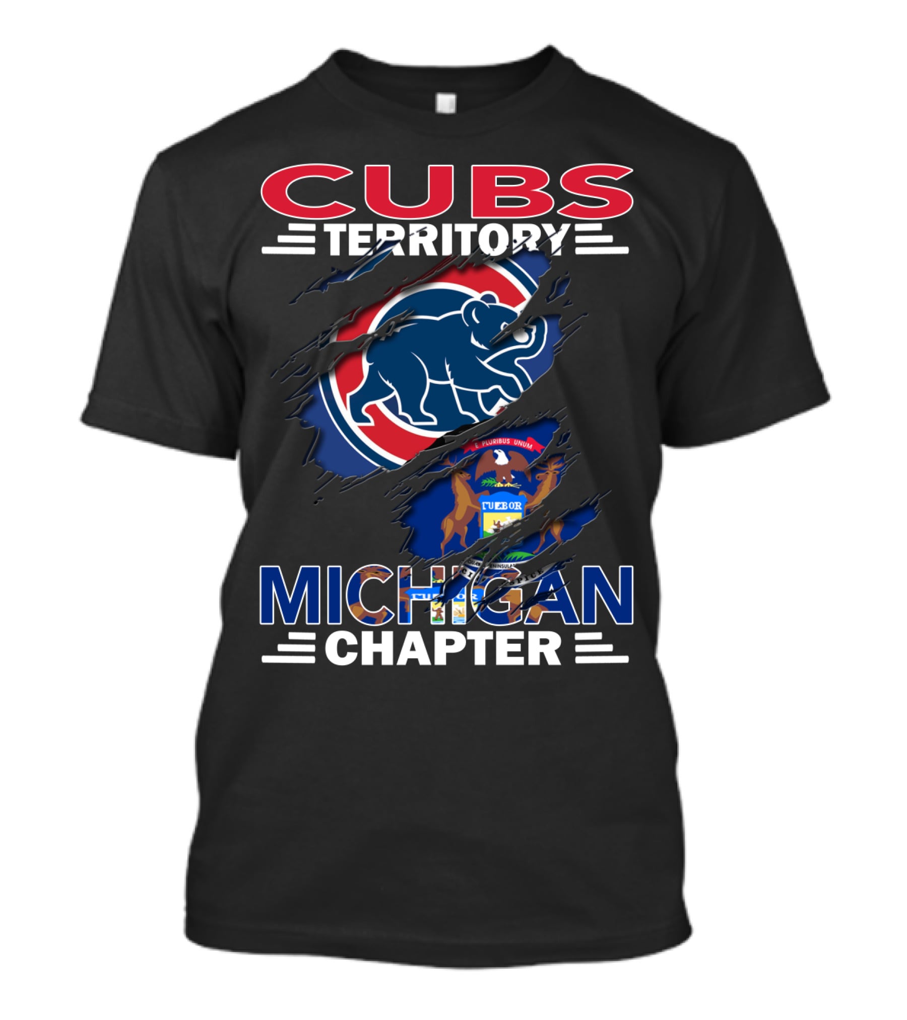 Cubs Territory Michigan Chapter Chicago Bears Michigan Fans T-Shirt