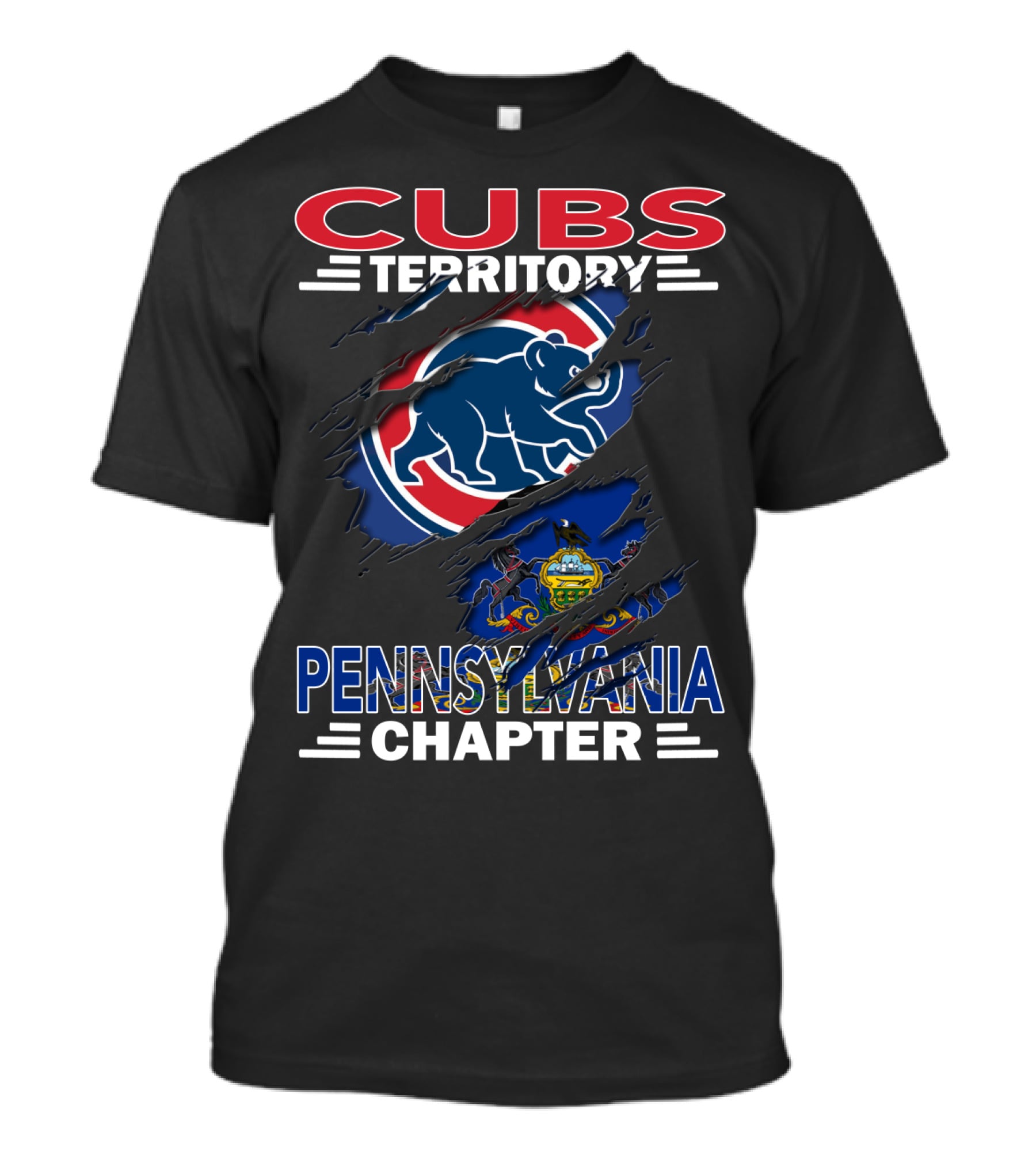 Cubs Territory Pennsylvania Chapter Scratch T-Shirt