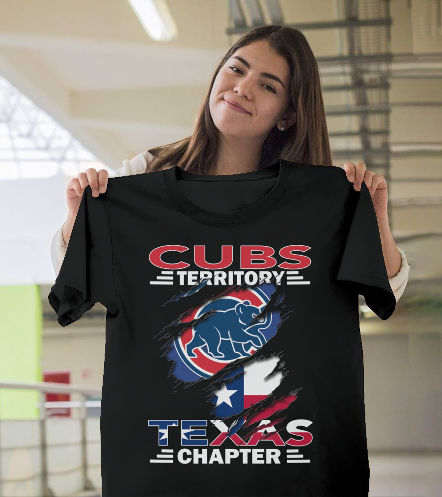 Cubs Territory Texas Chapter Flag And Logo Claw Marks T-Shirt
