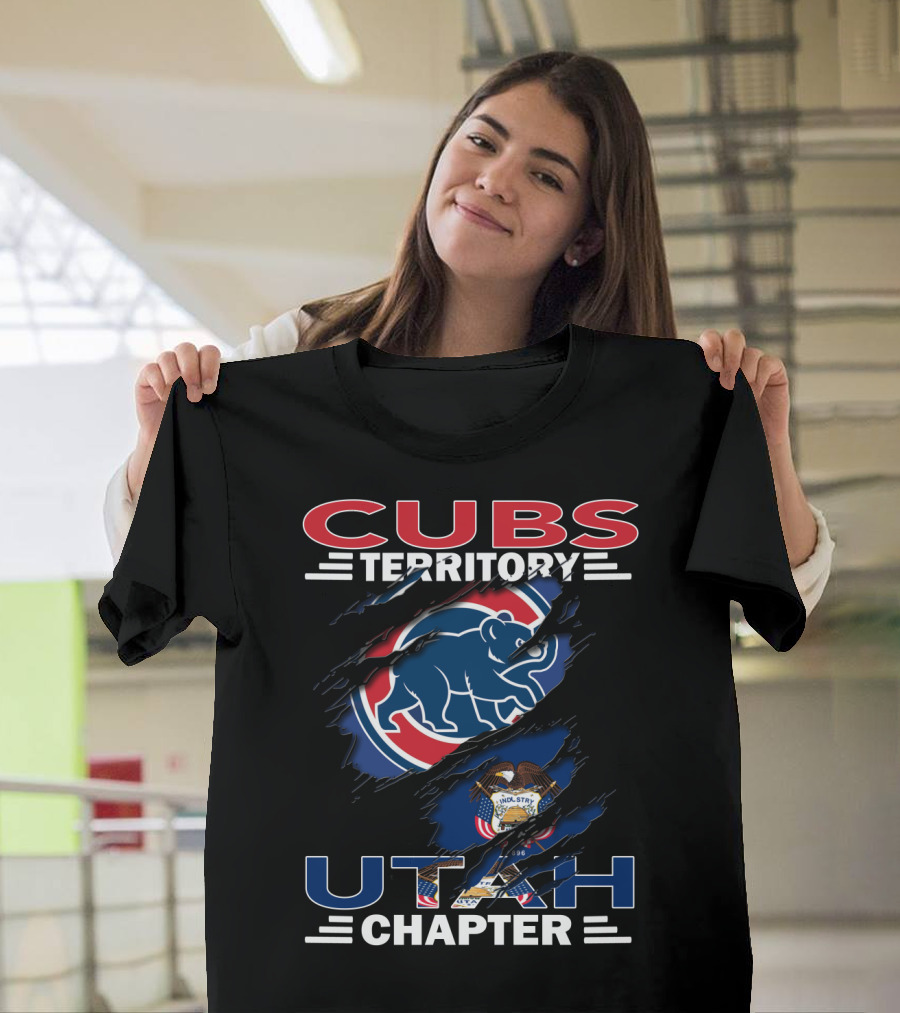 Cubs Territory Utah Chapter Bears And State Flag T-Shirt