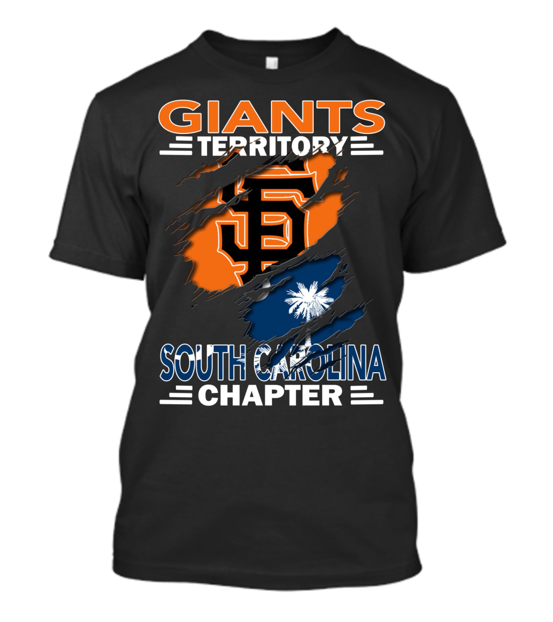 Giants Territory South Carolina Chapter Logo With Palm And Crescent Symbol T-Shirt