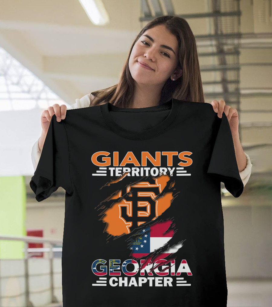 Giants Territory Georgia Chapter Sf Logo Georgia Flag T-Shirt