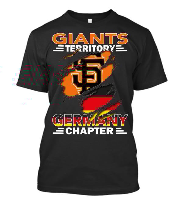 Giants Territory Germany Chapter Sf Baseball Logo With German Flag T-Shirt