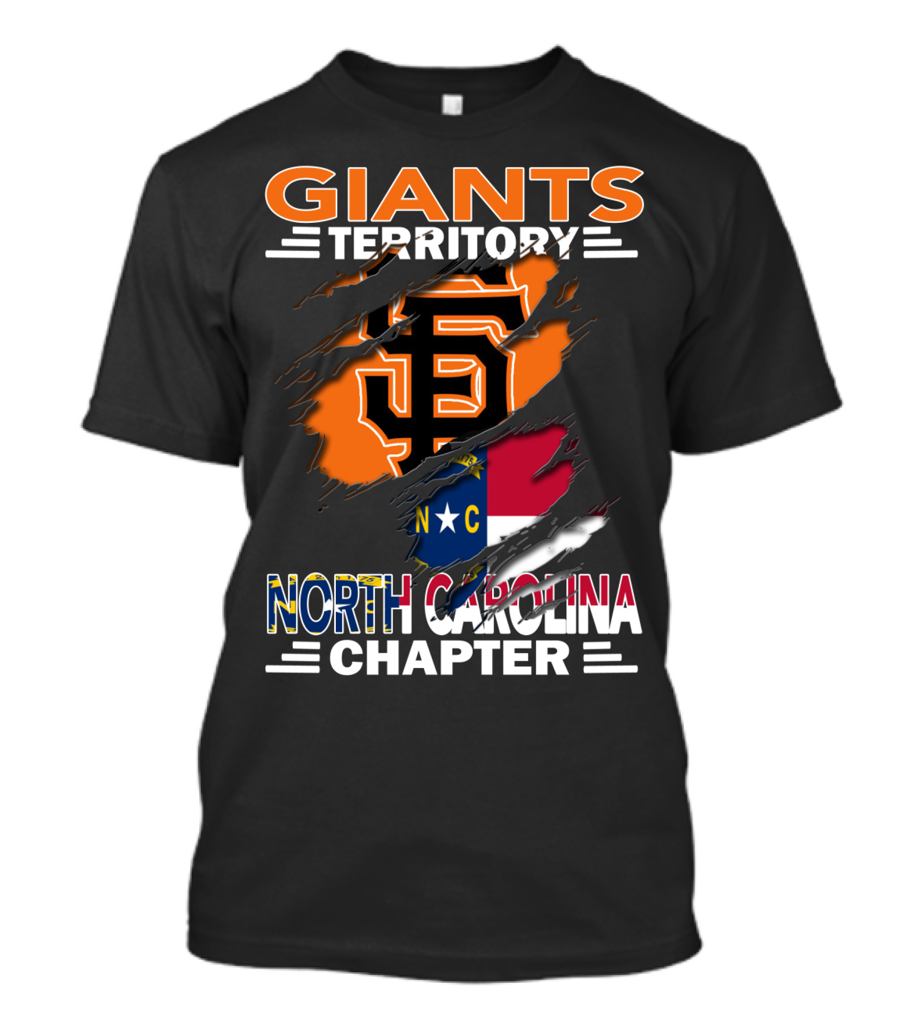 Giants Territory Sf Logo North Carolina Chapter T-Shirt