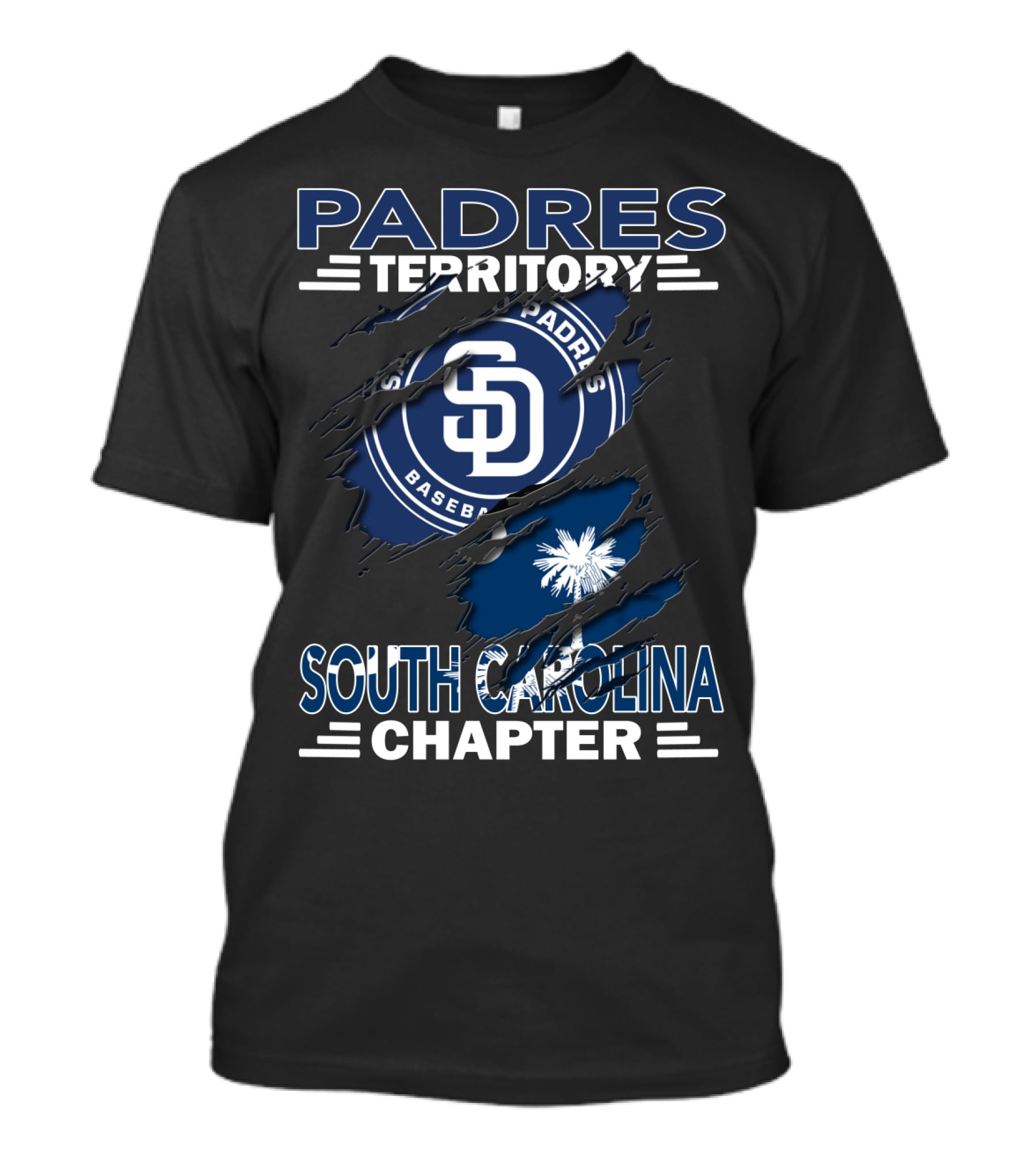 San Diego Padres Territory South Carolina Chapter Baseball Fan Club T-Shirt