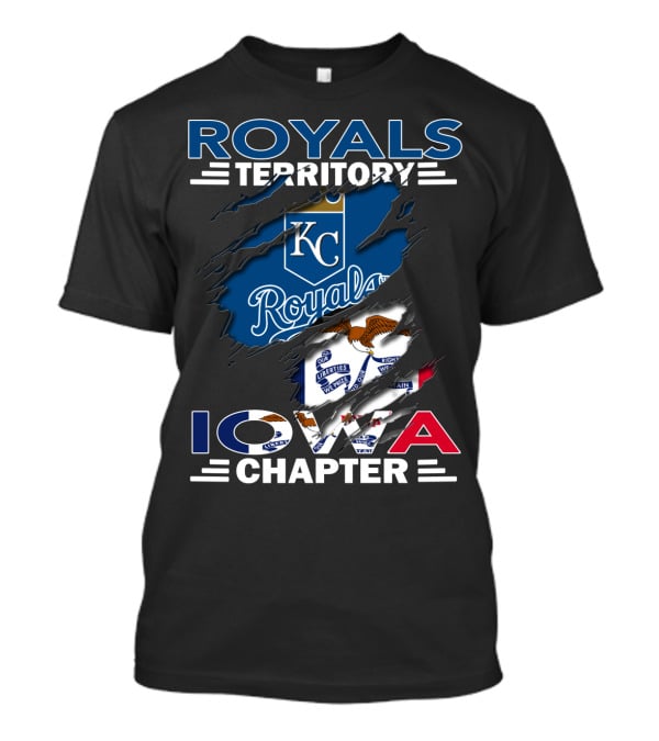 Royals Territory Iowa Chapter KC Royals Logo Flag T-Shirt