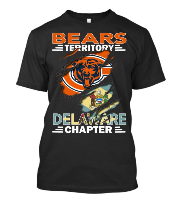 Bears Territory Chicago Delaware Chapter Flag Emblem T-Shirt