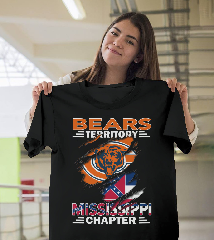 Bears Territory Chicago Mississippi Chapter Flag Collaboration T-Shirt