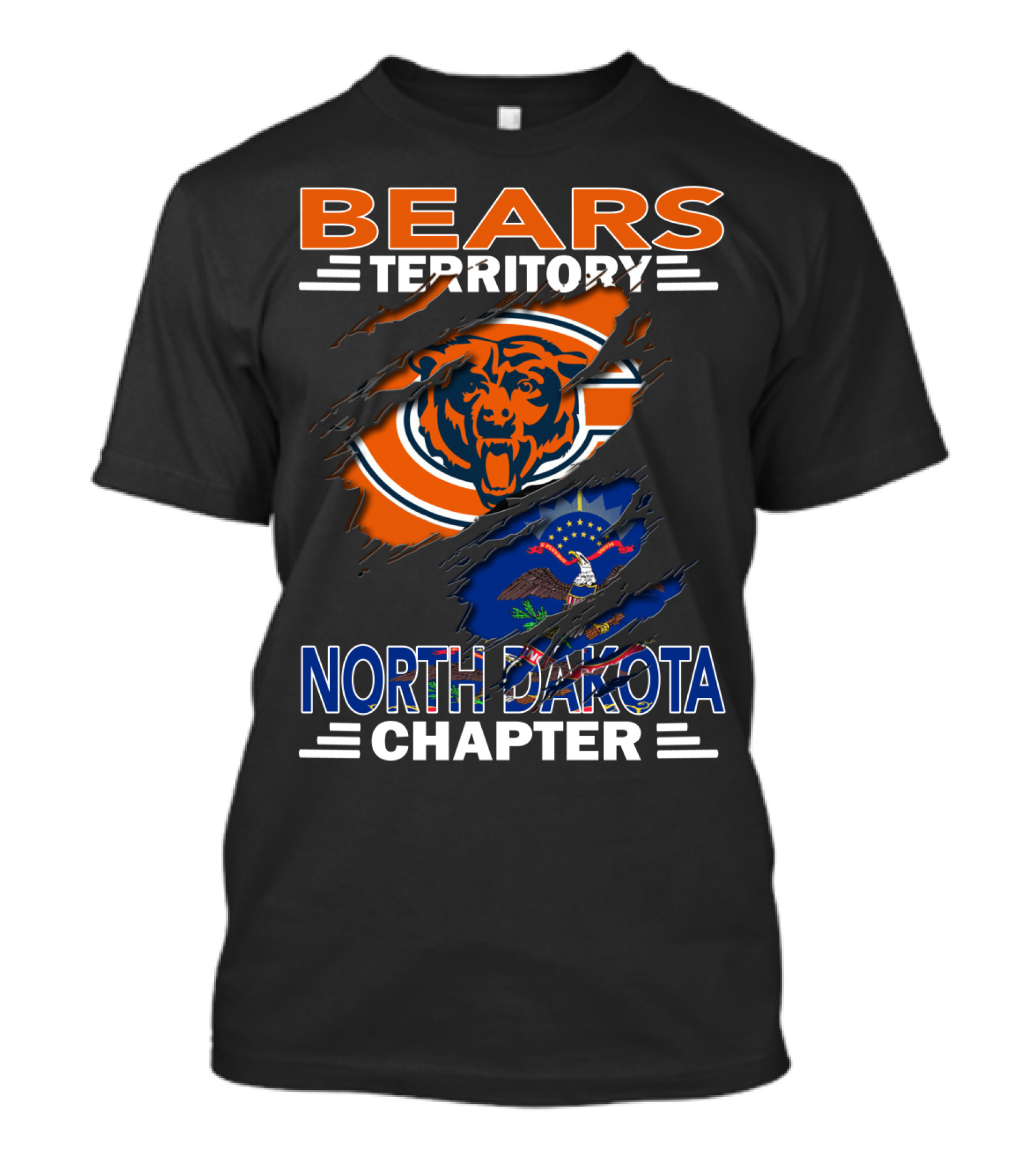 BEARS Territory Chicago Bears North Dakota Chapter T-Shirt