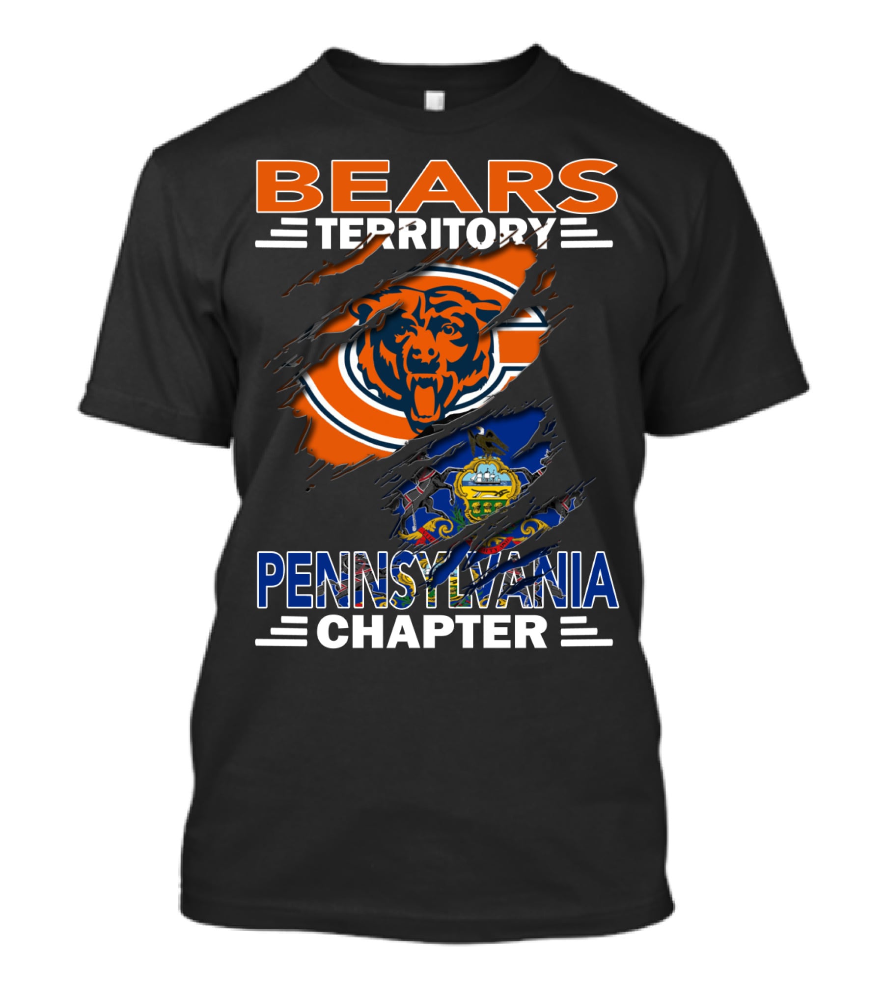 Bears Territory Pennsylvania Chapter Chicago Bears Logo Fan T-Shirt