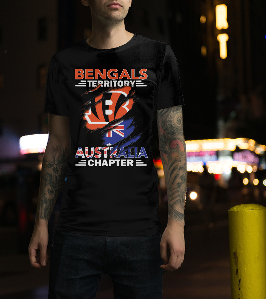 Bengals Territory Australia Chapter With Flag T-Shirt