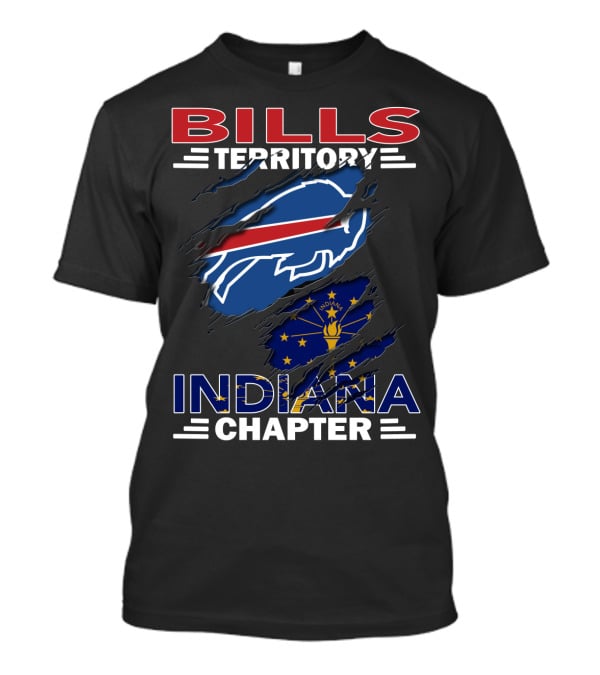 Bills Territory Indiana Chapter Buffalo Bills Indiana Flag T-Shirt