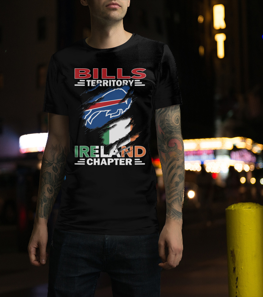 Bills Territory Ireland Chapter Buffalo Logo And Irish Flag T-Shirt