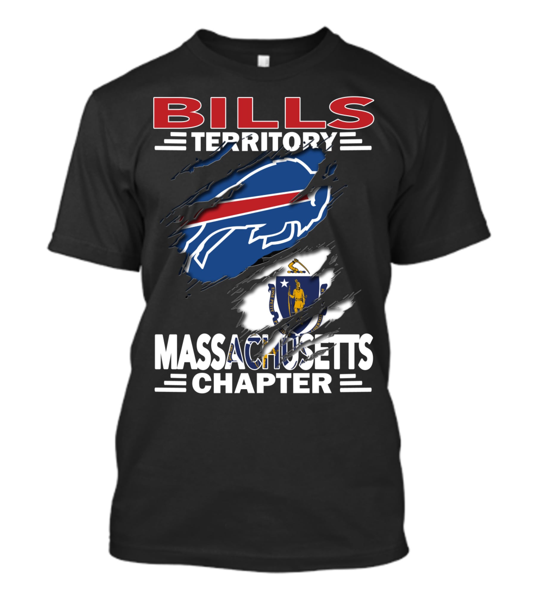 Bills Territory Massachusetts Chapter Buffalo Emblem T-Shirt