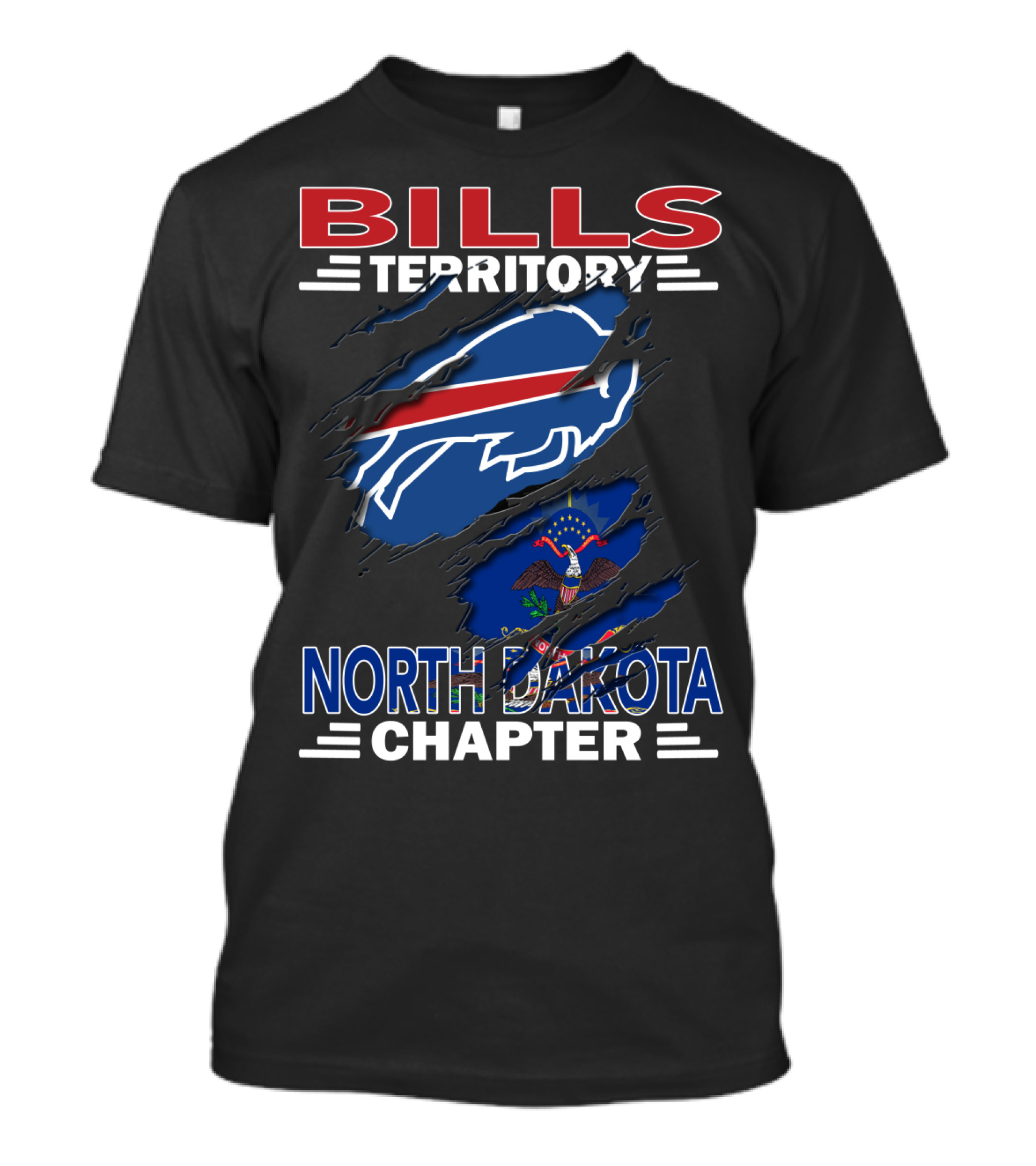 Bills Territory North Dakota Chapter Buffalo Football Fan Club T-Shirt
