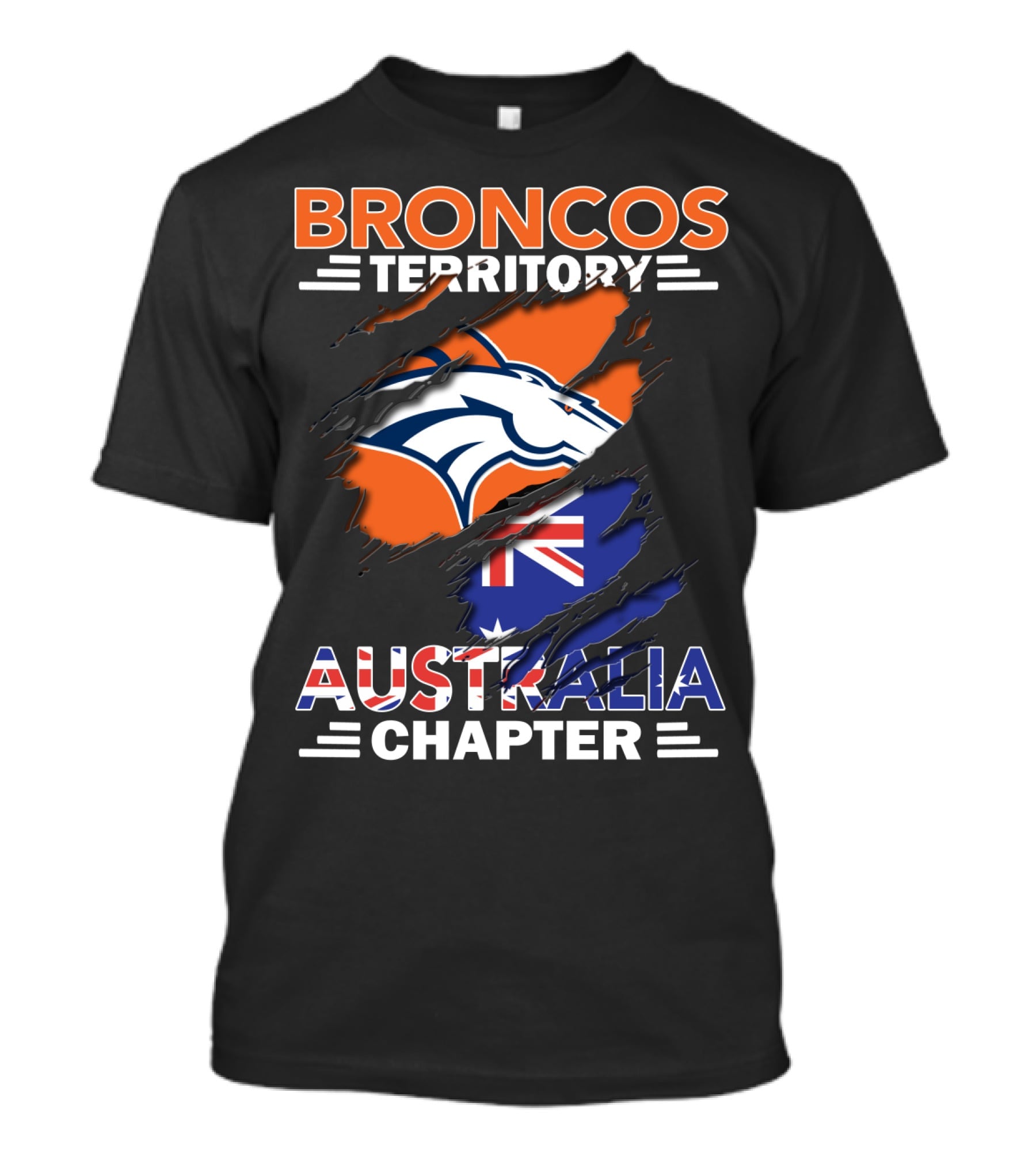Broncos Territory Australia Chapter Flag T-Shirt