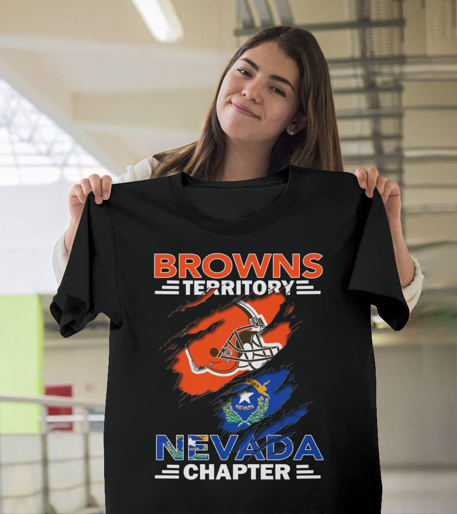Browns Territory Nevada Chapter Football Helmet And State T-Shirt
