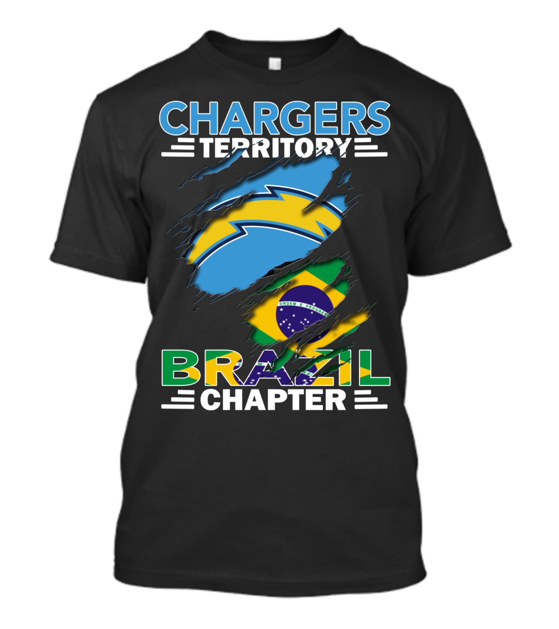 Chargers Territory Brazil Flag Chapter T-Shirt