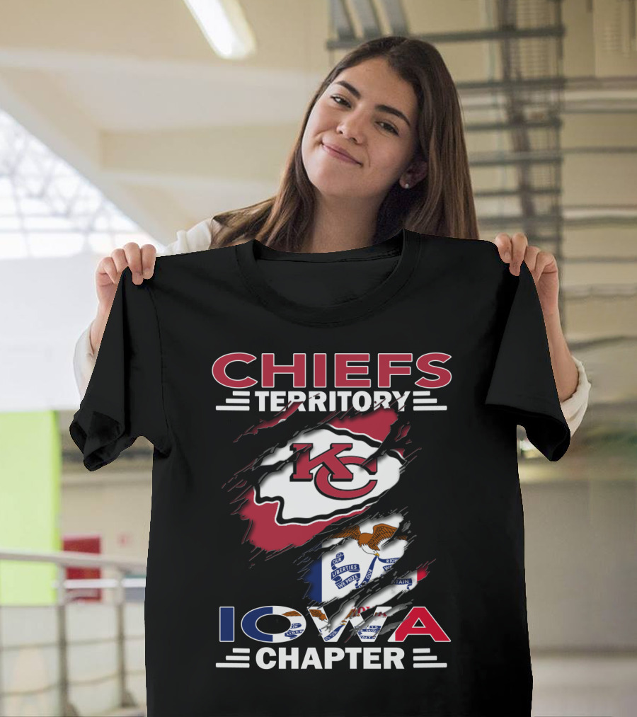 Chiefs Territory Iowa Chapter Kansas City Flag T-Shirt