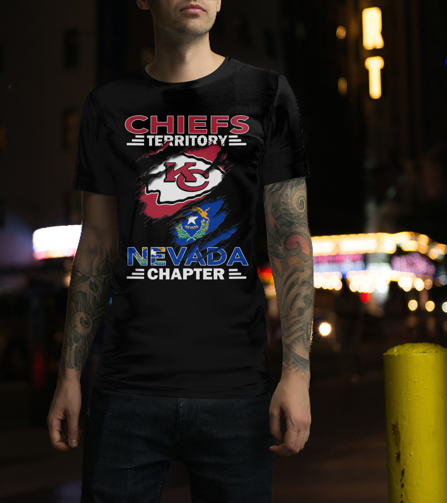 Chiefs Territory Kansas City Logo Nevada Chapter Football Fan T-Shirt