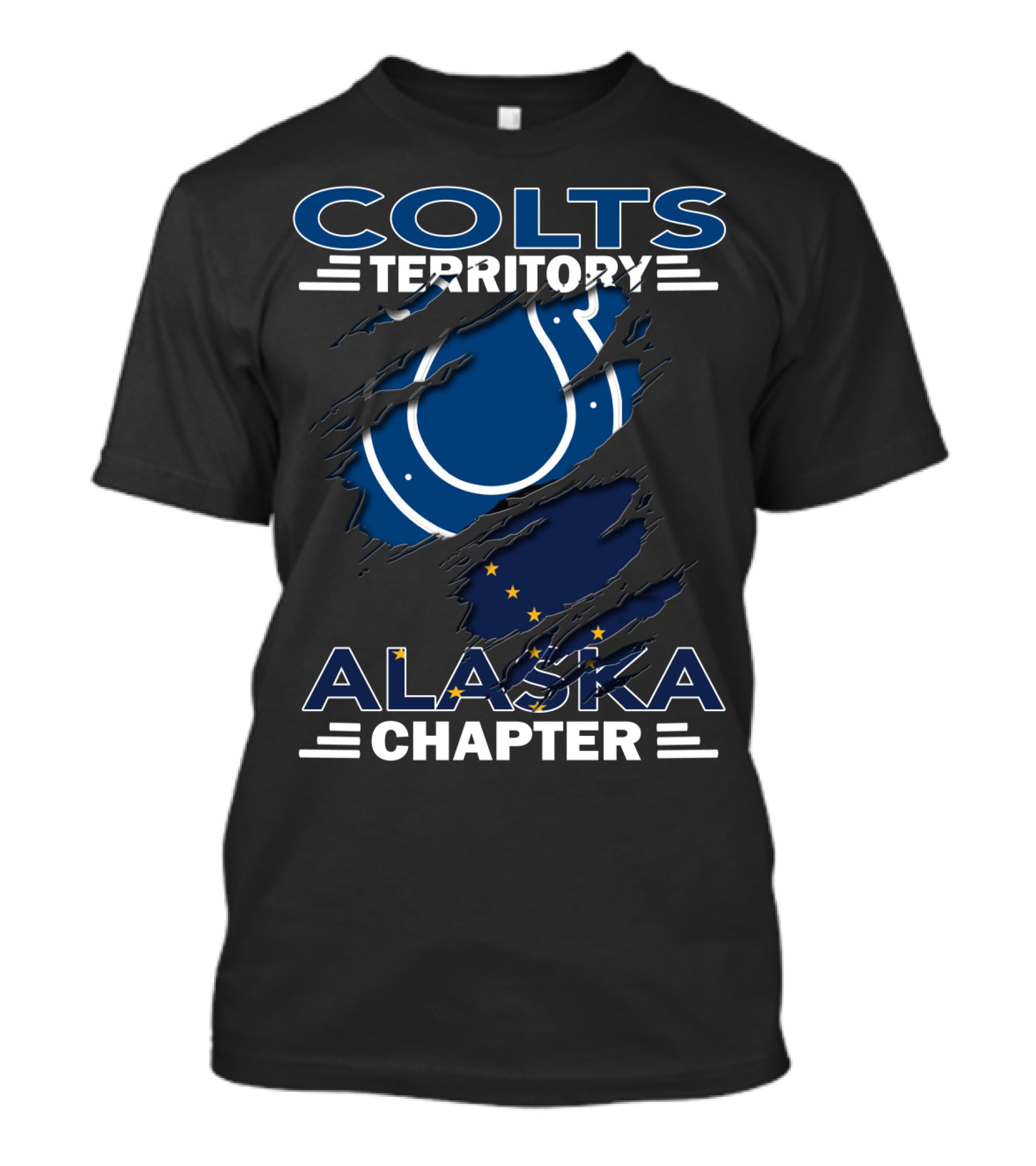 Colts Territory Alaska Chapter Hidden Layers With Flag T-Shirt